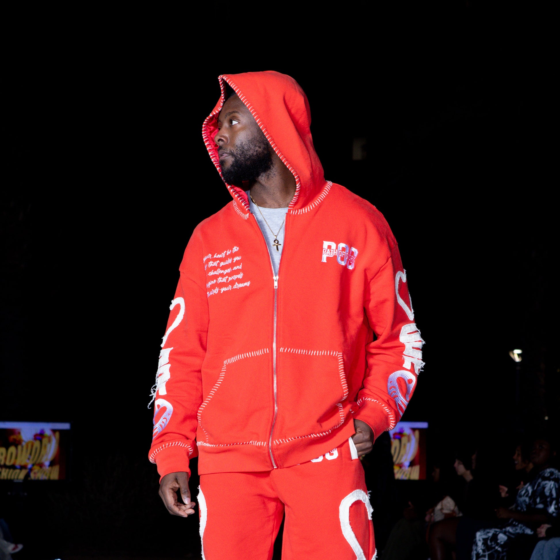 (Scarlet Red) Heart Fuels Journey Tracksuit