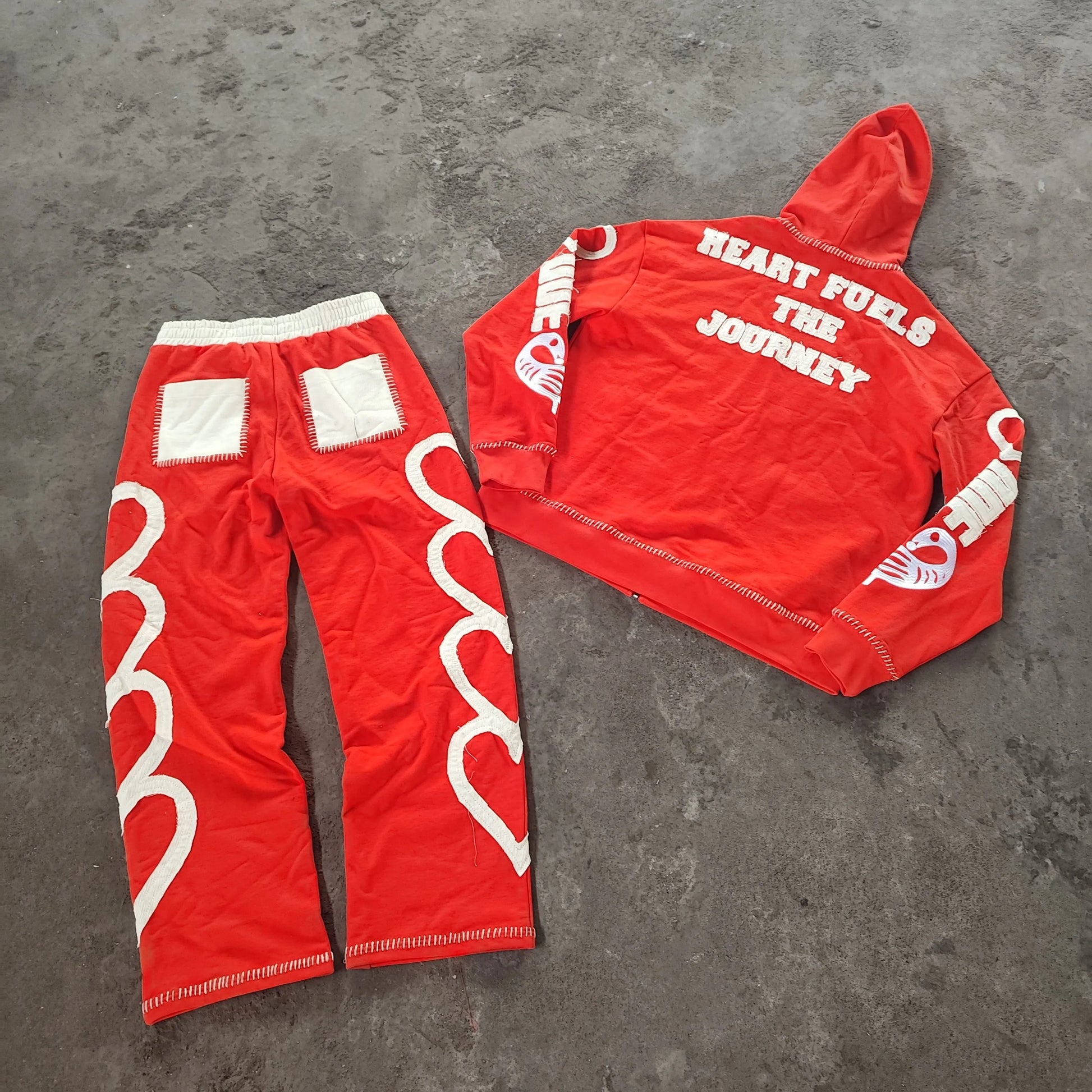 (Scarlet Red) Heart Fuels Journey Tracksuit