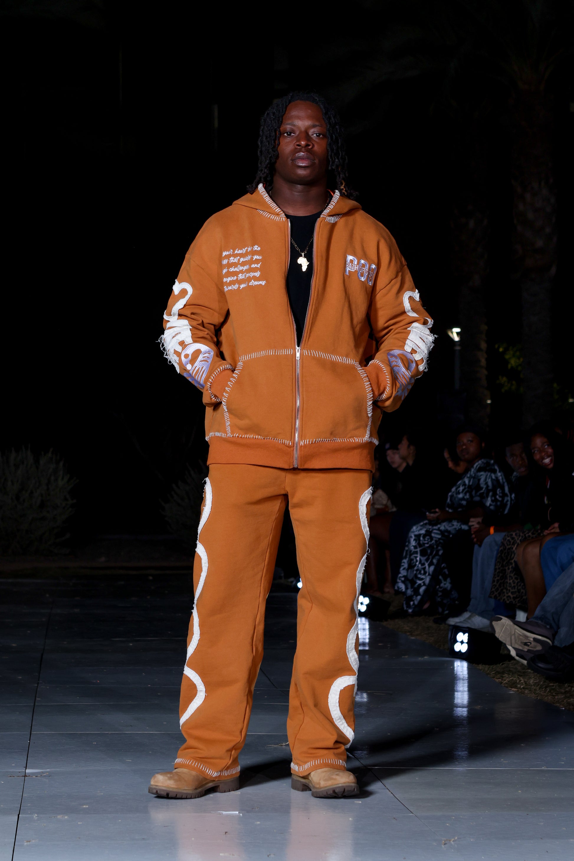 (Cocoa Brown) Heart Fuels Journey Tracksuit
