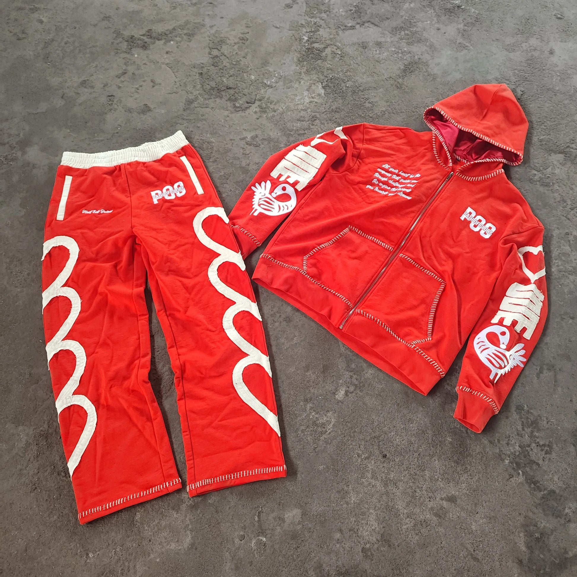 (Scarlet Red) Heart Fuels Journey Tracksuit